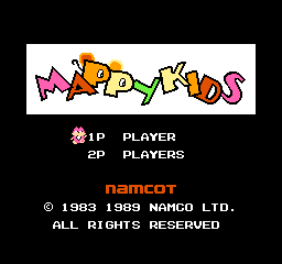 Mappy Kids (Japan) Title Screen